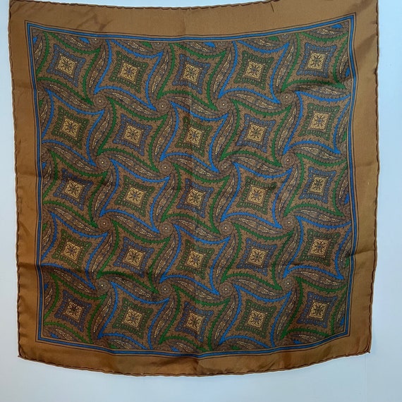 Vintage Oversized Silk Pocket Square/Scarf - image 1