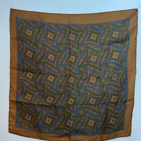 Vintage Oversized Silk Pocket Square/Scarf - image 3