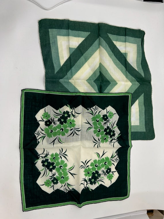 Vintage Handkerchiefs , Set of Two