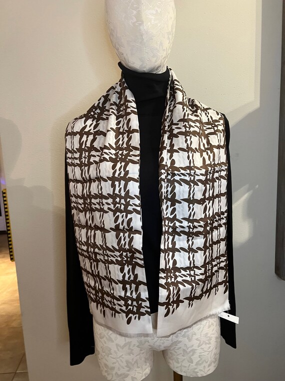 Vintage Brown and White Bamboo Print Wrap