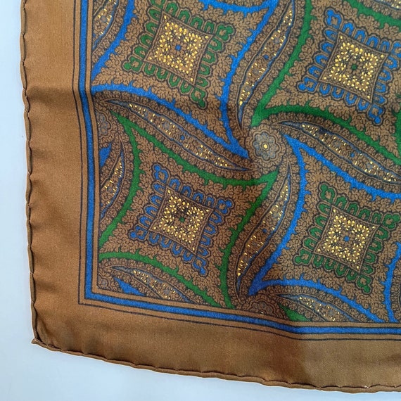 Vintage Oversized Silk Pocket Square/Scarf - image 5