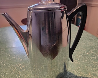 Vintage Presto 12-cup Stainless Steel Electric Coffee Percolator