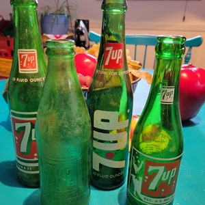 Vintage 7-Up Bottle Collection