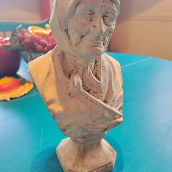 Old Lady Ceramic Bust