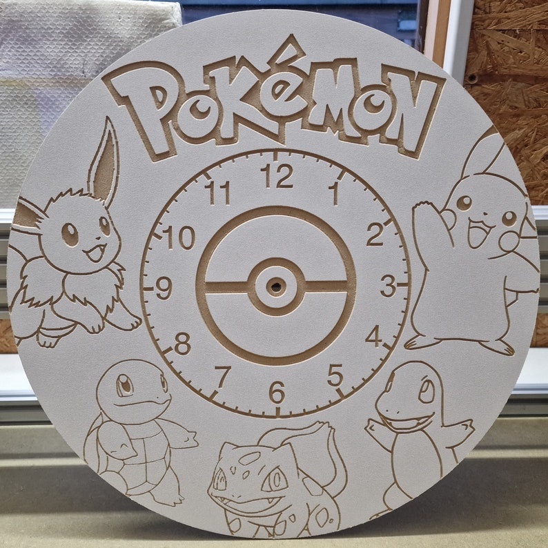 Pokemon Clock Svg Dxf Pdf Eps Ai Cnc Engraving Etsy UK
