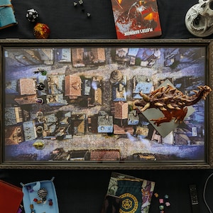 Computer Eingebaute D&D-Tischplatte (einschließlich TV) mit Kühlsystem, LEDs, einfachem Zugang zum Deckel und (neuem) entspiegeltem Plexiglas