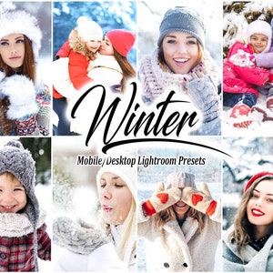 10 Lightroom Presets, Winter Lightroom Presets for Mobile and Desktop, Blogger Influencer Photo Filters, Snow Lifestyle Preset
