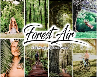 10 Lightroom Presets, Forest Air Outdoor Lightroom Presets for Mobile and Desktop, Blogger Influencer Photo Filters, Nature Lifestyle Preset
