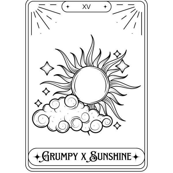 Romance Trope Tarot - Grumpy x Sunshine