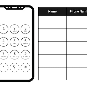 Phone Number Practice Worksheet for Kids | Emergency Contact Printable | Learn Phone Numbers | Instant Download PDF