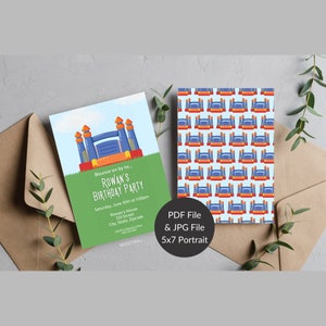 Personalized Bounce House Birthday Invitation