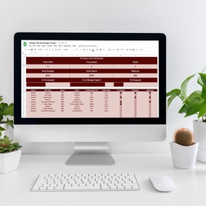 Holiday or Christmas Gift and Budget Tracker - Google Sheets Digital Download