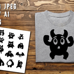Kid Monsters Bundle SVG- Halloween svg, Funny svg, Cute Halloween svg, Monsters svg, Cricut File Halloween Bundle svg