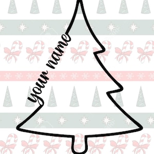 Custom Christmas Tree - XMas Svg, Holiday Svg, Custom Name Svg, Festive Svg, Simple Modern Christmas Tree, Winter Svg