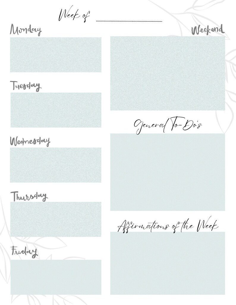 EDITABLE Simple Reusable & Printable Canva Planner Template Etsy