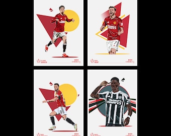 Man United Bundle A4 Individual Prints ft. Garnacho, Rashford, Fernandes and Mount