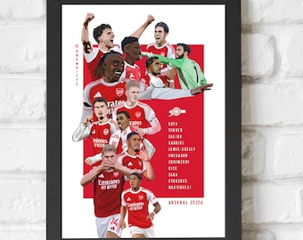 Arsenal 11' Team Collage - 25/26 A3 Print
