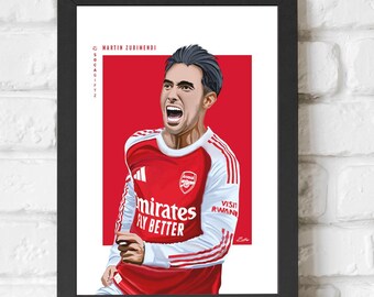 Arsenal - Martin Zubimendi - 25/26 A4 Print