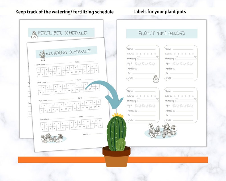 Indoor Plant Journal| Printable Planner| Houseplant Organizer| Plant ...