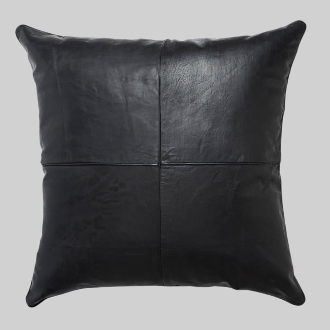 Handmade Leather Throw Pillows – Luxury Leather Couch Pillows for ...