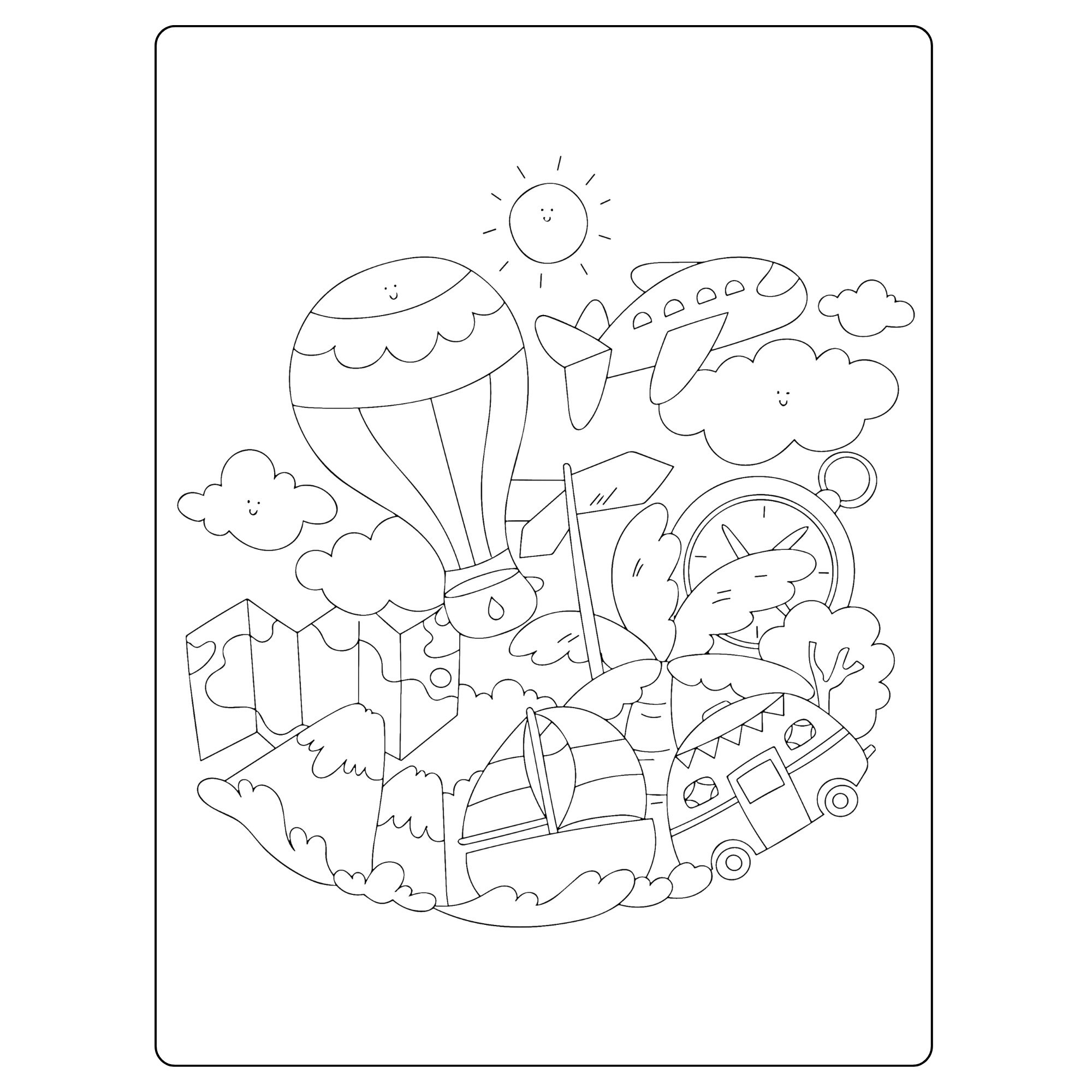 100-page Coloring Book Printable Coloring Pages Kids Halloween ...