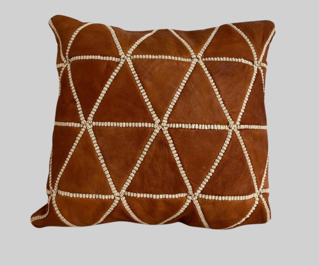 Brown Leather Pillow Decorative Pillows for Dark Brown Leather Sofa ...