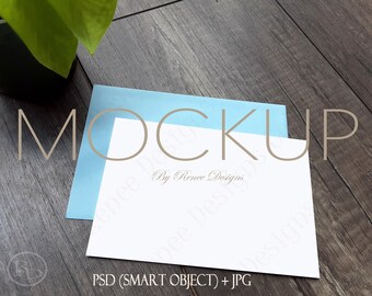 Blank Card Mockup: 4x6 Thank You Card, PSD Smart Object (Digital Download)