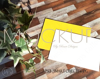 4x6 Thank You Card Mockup: White Card, PSD Smart Object (Digital Download)