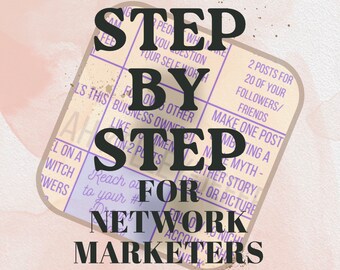 Step by Step for Network Marketing/Social Selling
