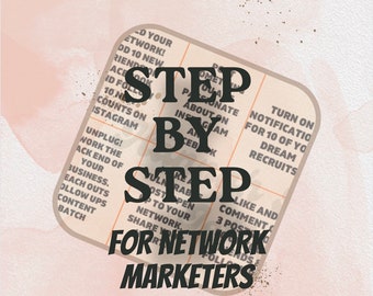 Step By Step for Network Marketing/Social Selling