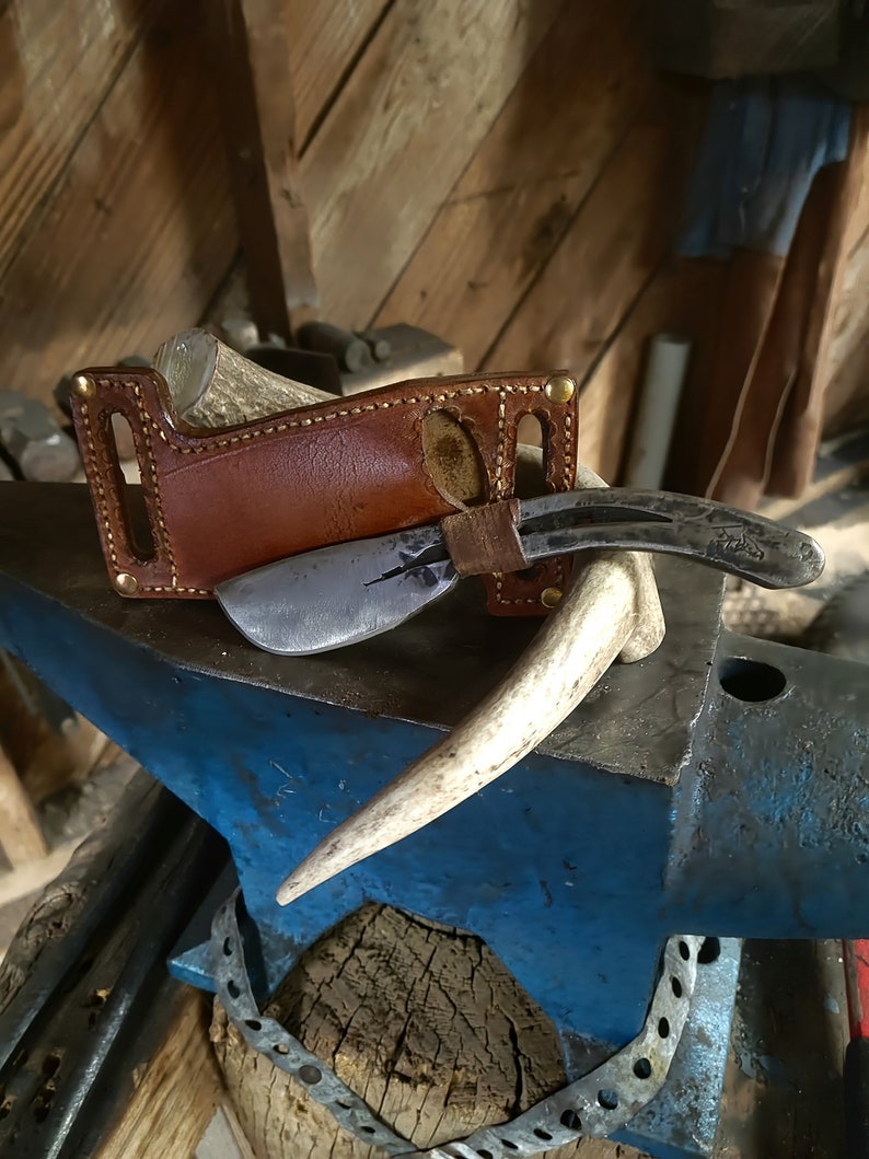 Hand Horseshoe Knife Etsy