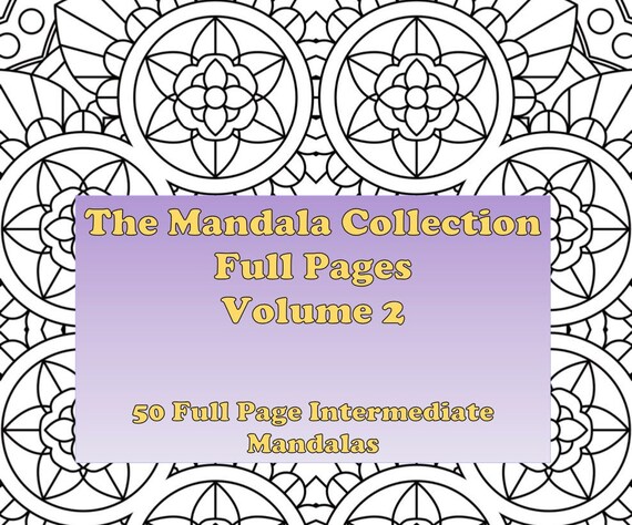 PRINTABLE the Full-page Mandala Collection Volume 2 - Etsy