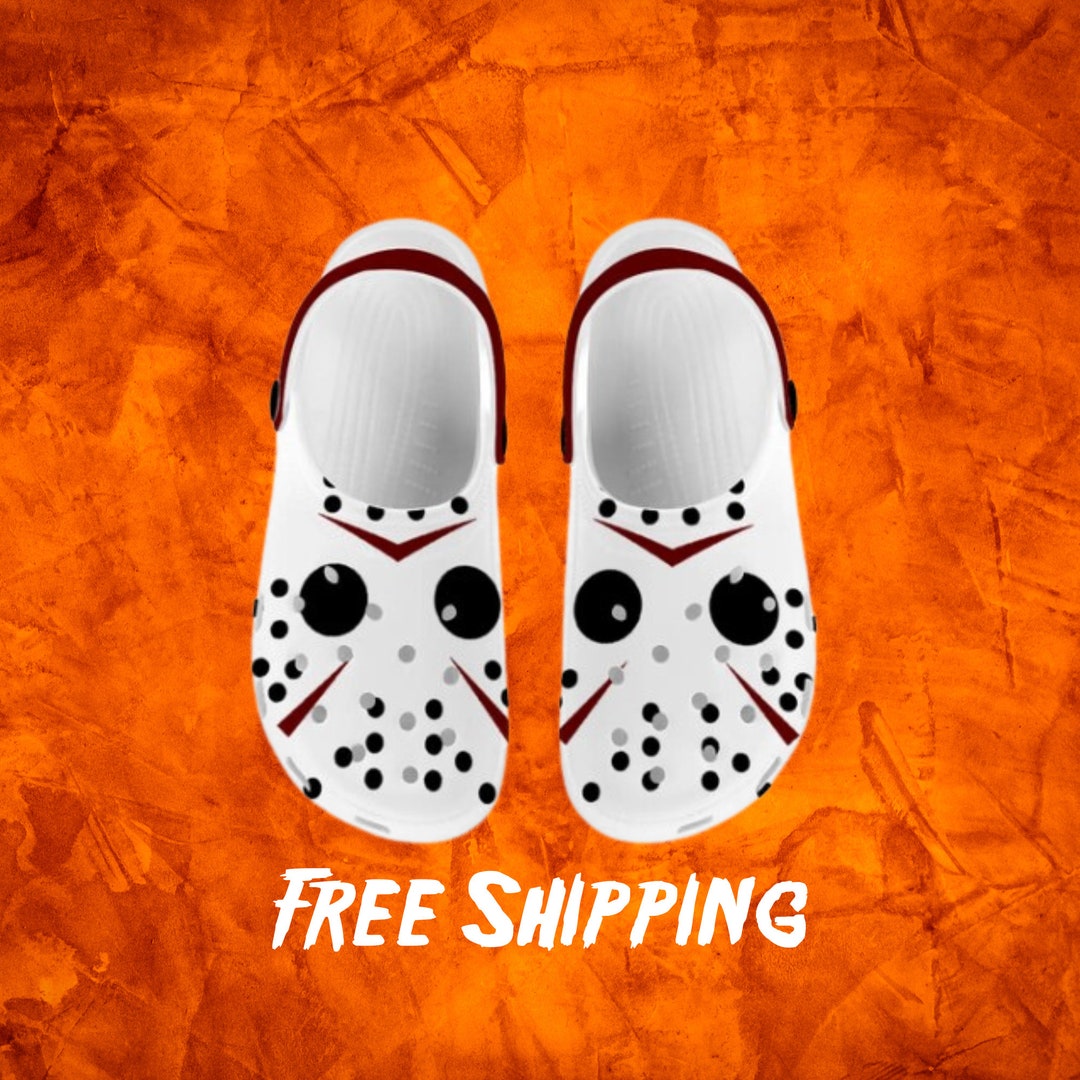 Friday the 13th Crocs Jason Vorhees Clogs Halloween Crocs - Etsy