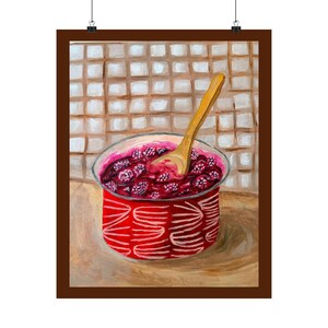 Stampa artistica di un vasetto di marmellata