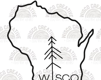 Wisconsin State SVG - Cortar archivo - Cricut - Glowforge - Uso comercial - Silueta - Wisconsin SVG - Wisconsin Outline - WI Svg