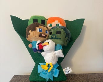 Minecraft Five Piece Plush Bouquet Toys 13 Inch