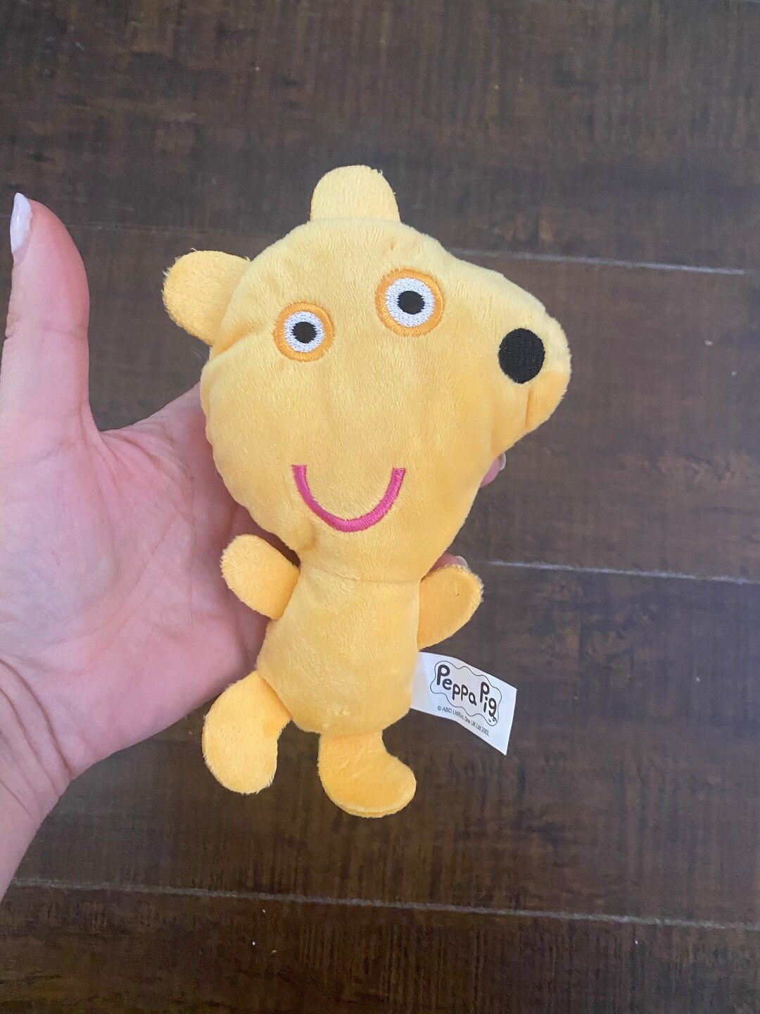 Peppa Pig Yellow Teddy Bear Flat Plush 7.5 Inch Etsy