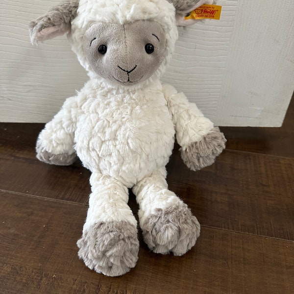 Steiff Lita Lamb Plush Stuffed Animal Toy 12 inch