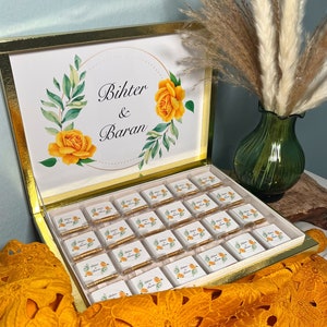 Scatola di cioccolatini personalizzata – Matrimonio, Battesimo, Baby Shower, Compleanno, Anniversario, Comunione, Fidanzamento
