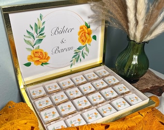 Personalized chocolate box wedding, engagement, birthday, baptism, registry office