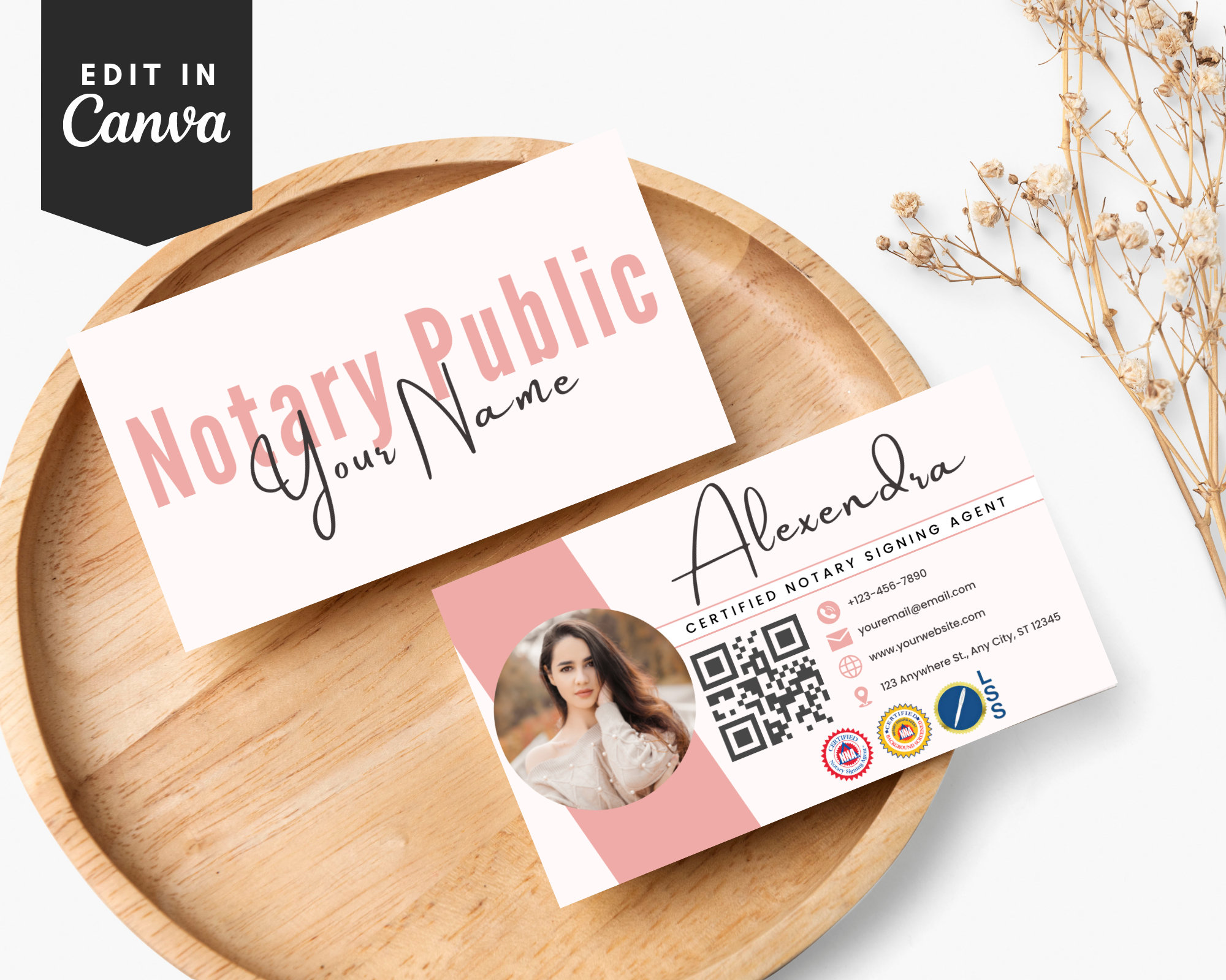 Notary Business Card Notary Marketing Notary Signing Notary - Etsy