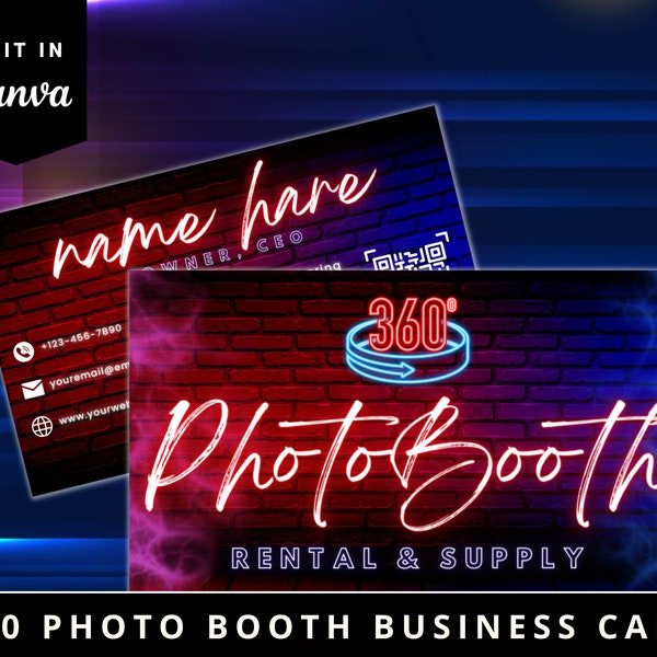 Business Cards Photo Booth Rental Etsy Business Cards Photo Booth Rental Etsy