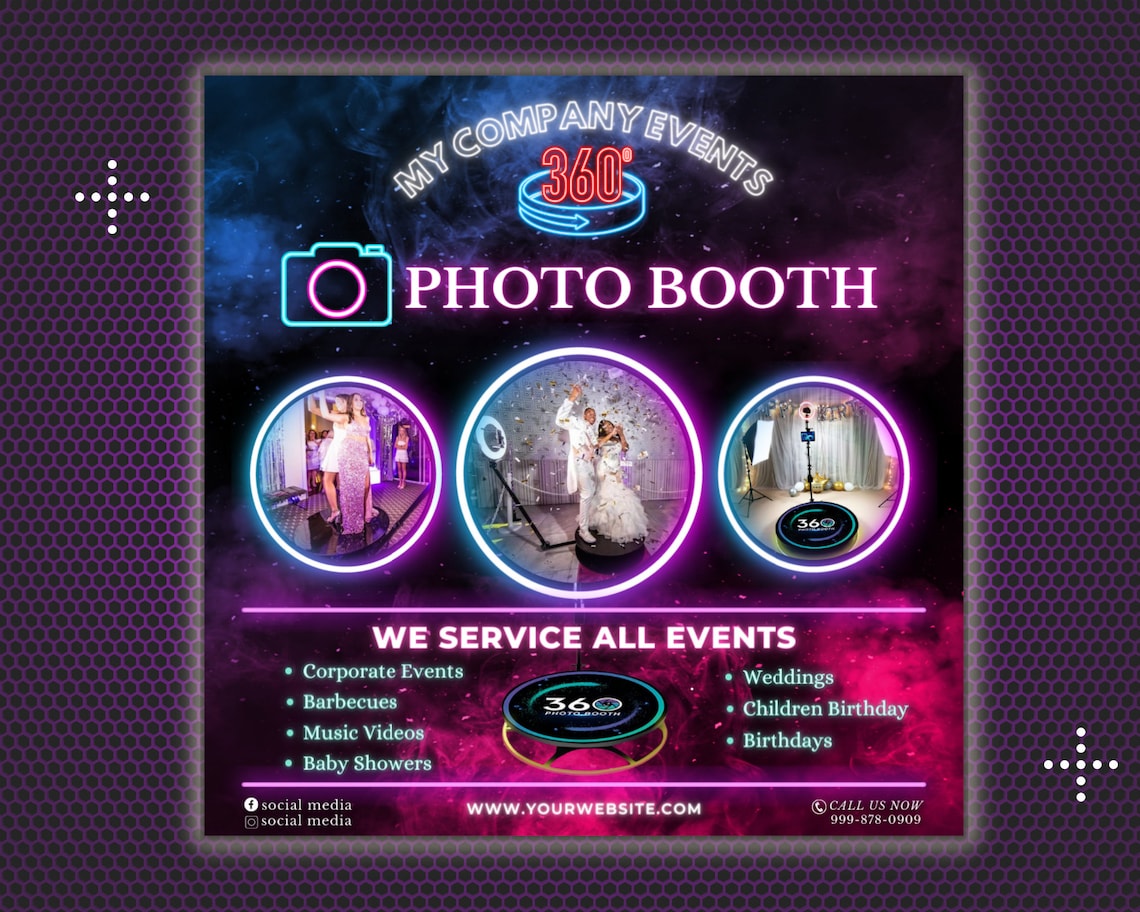 360 Photo Boothphoto Booth Flyer 360 Photo Booth Flyerevent Etsy UK