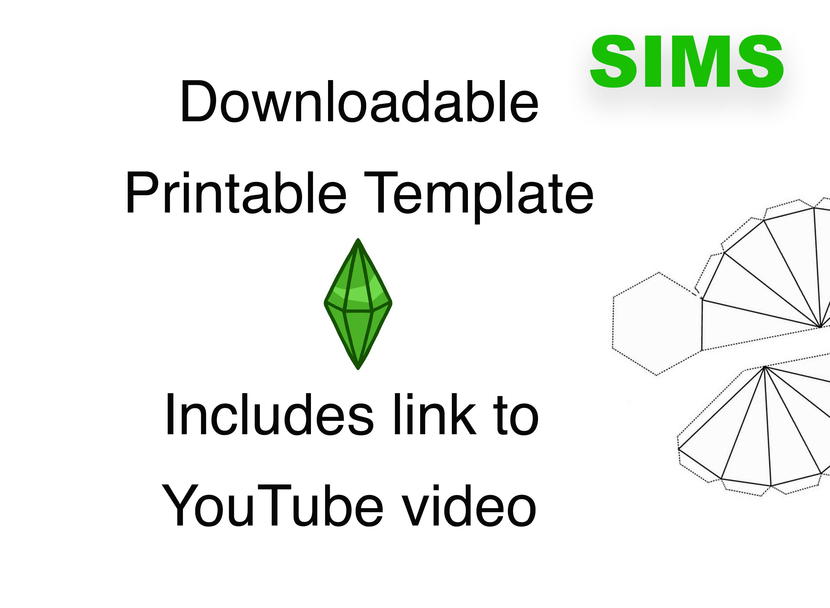 Easy, Lastminute DIY Sims Plumbob Costume Halloween Digital Easy, Lastminute DIY Sims Plumbob Costume Halloween Digital