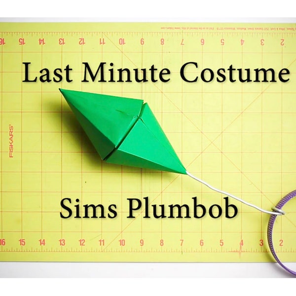 Easy, Last-minute DIY Sims Plumbob Costume - Halloween - Digital Downloadable Printable Template - PDF & SVG Files - Adults, Kids, Pets too!