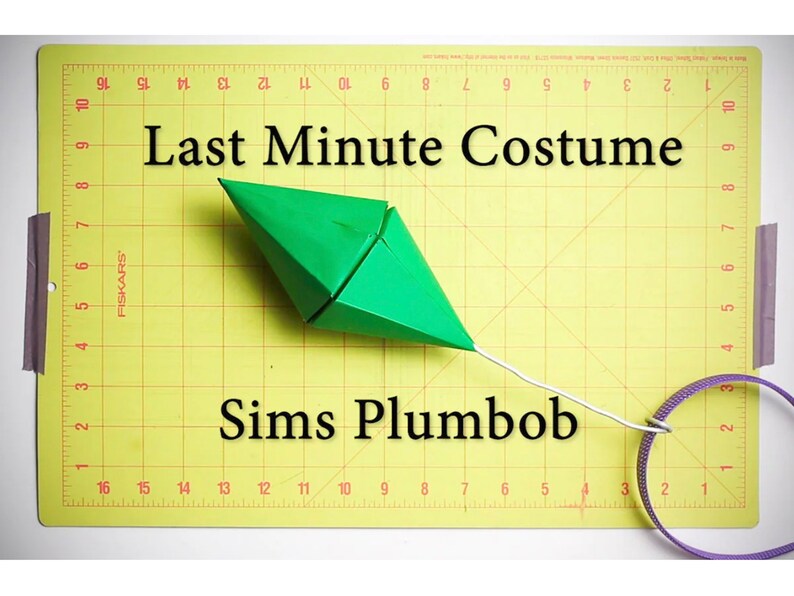 Easy, Lastminute DIY Sims Plumbob Costume Halloween Digital Easy, Lastminute DIY Sims Plumbob Costume Halloween Digital