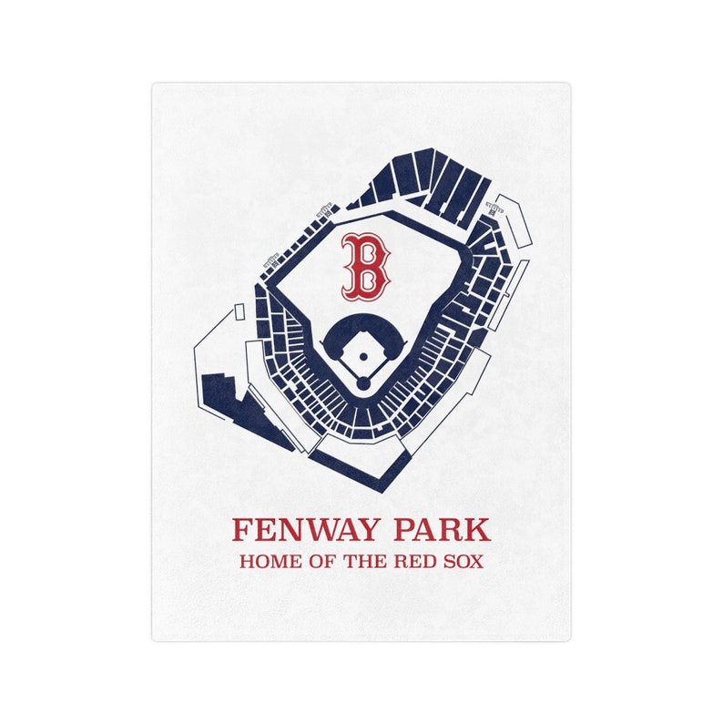 Boston Red Sox Fenway Park Blanket White Etsy