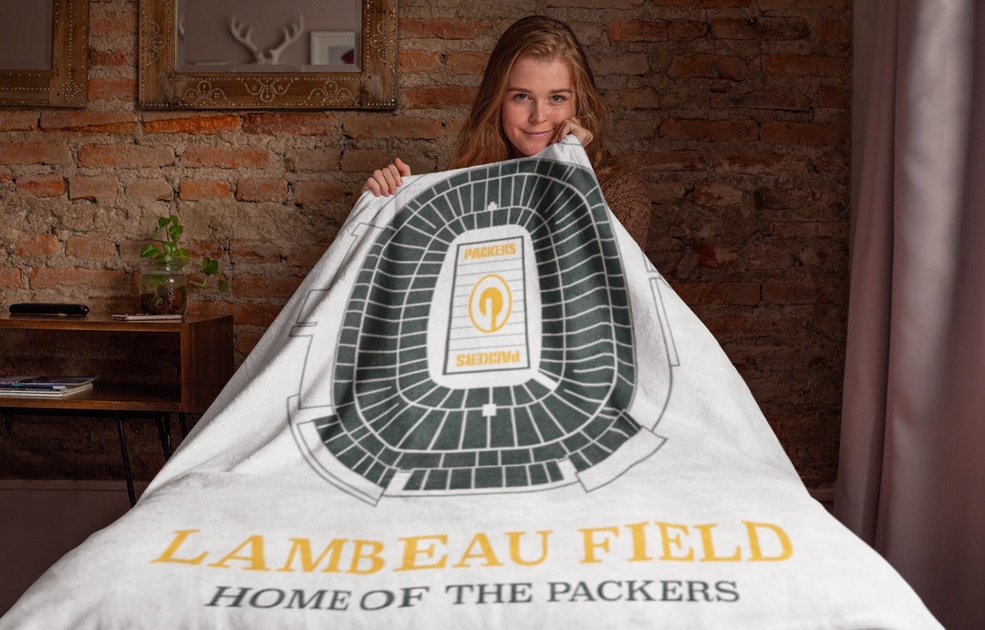 Green Bay Packers Lambeau Field Blanket White Etsy