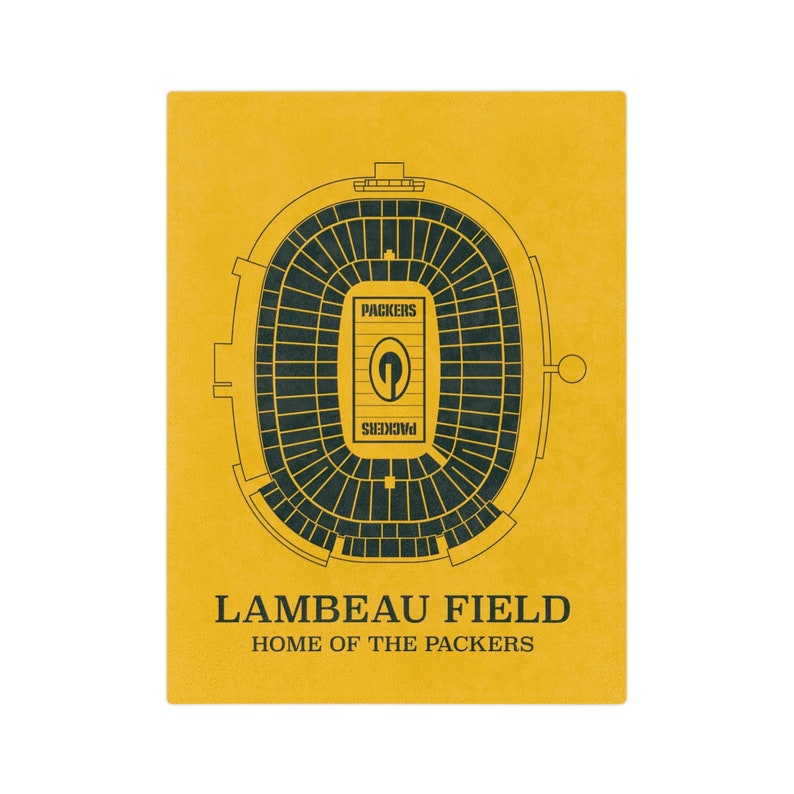 Green Bay Packers Lambeau Field Blanket Yellow Etsy