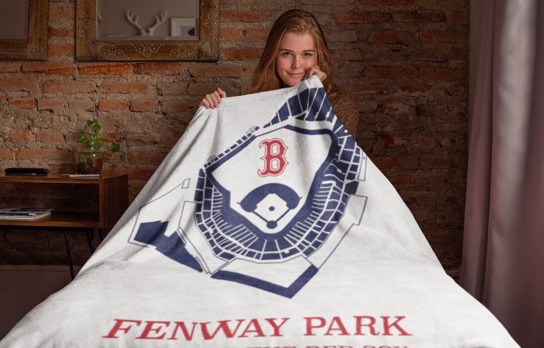 Boston Red Sox Fenway Park Blanket White Etsy